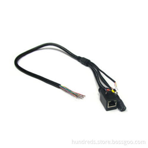 BNC and DC Cable for Camera, with RJ45 Connector, Available in Various Lengths and Colors